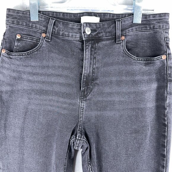H&M Womens Ankle Skinny Jeans High Rise Five Design Pockets Womens Black Size 12 - Picture 3 of 12